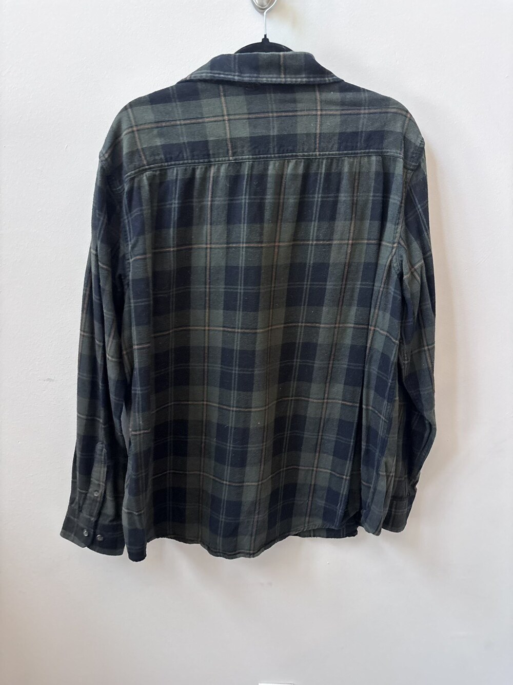 Faded Glory Olive Green Plaid Flannel Shirt Size XL 46-48 - Picture 4 of 5